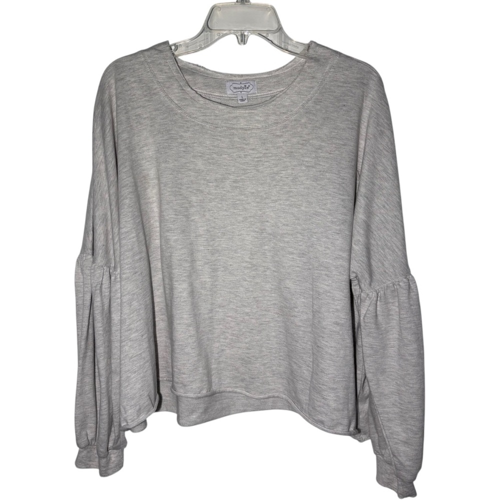 Mud Pie Heather Gray Babydoll Sweatshirt – Size‎ Large